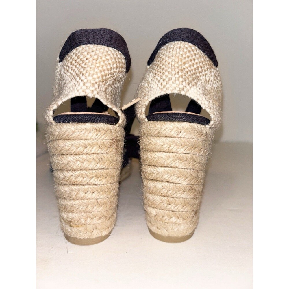 Castaner Blue And White Wedge Espadrilles Size 39 - Picture 4 of 7